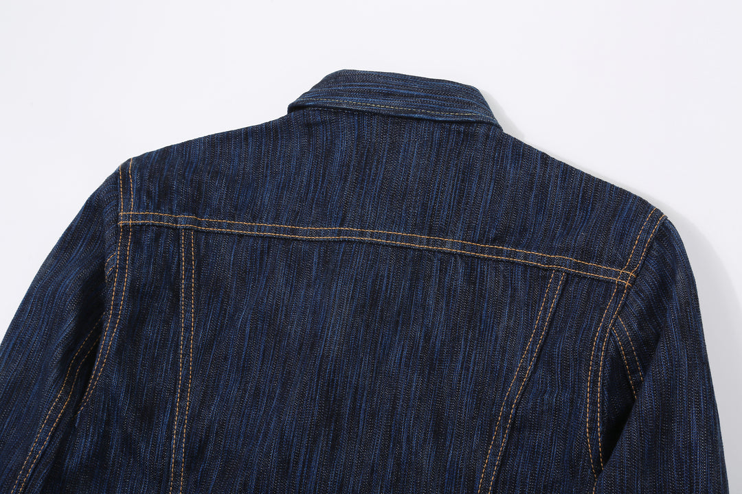 Pure Blue Japan 6225-D 14.5oz Waterfall Denim Type 2 Jacket - Dark Indigo Back Yoke
