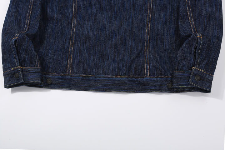 Pure Blue Japan 6225-D 14.5oz Waterfall Denim Type 2 Jacket - Dark Indigo Back Hem