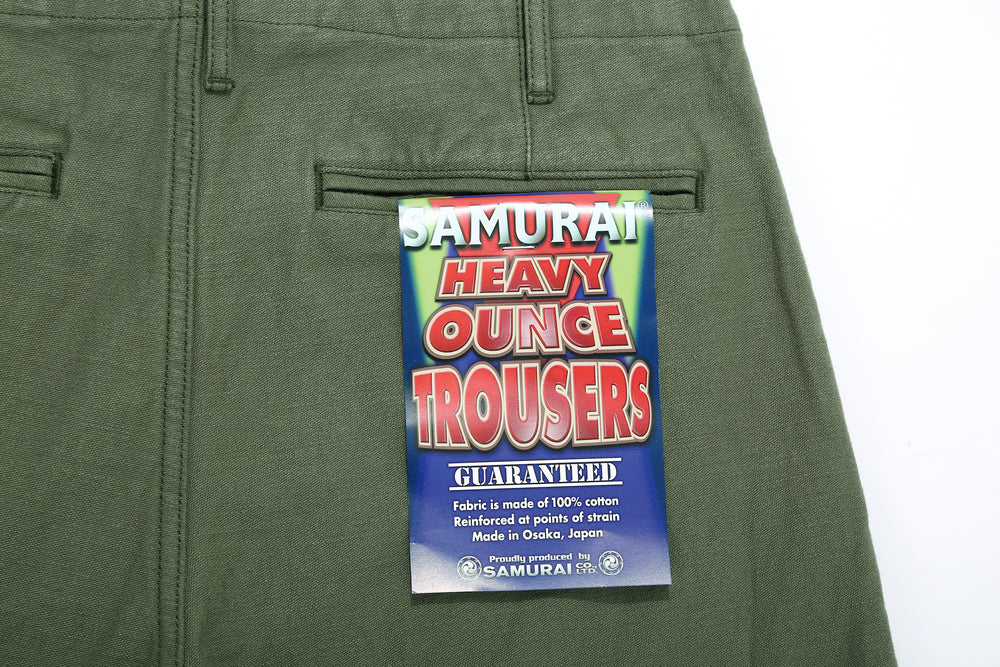Samurai Jeans SJ42BP 15oz Selvedge Back Sateen Trousers – Regular Straight Fit Paper Flasher