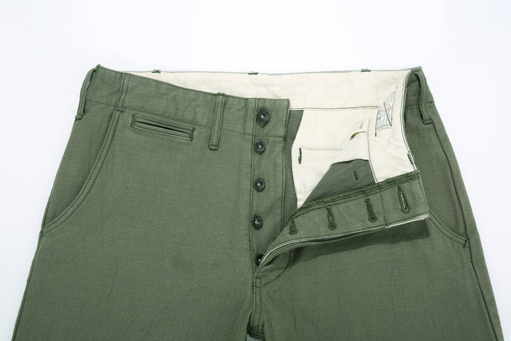 Samurai Jeans SJ42BP 15oz Selvedge Back Sateen Trousers – Regular Straight Fit Button Fly