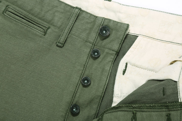 Samurai Jeans SJ42BP 15oz Selvedge Back Sateen Trousers – Regular Straight Fit Iron Buttons