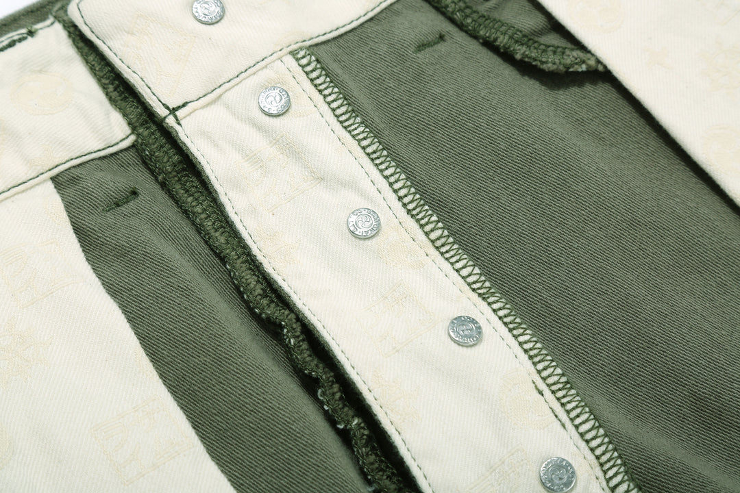 Samurai Jeans SJ42BP 15oz Selvedge Back Sateen Trousers – Regular Straight Fit Button Reverse Side