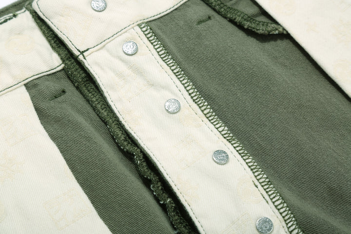 Samurai Jeans SJ42BP 15oz Selvedge Back Sateen Trousers – Regular Straight Fit Button Reverse Side