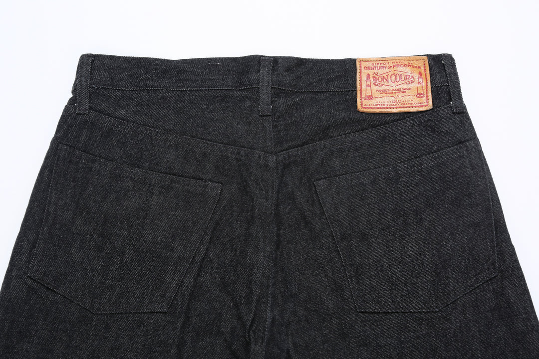 Boncoura 66 15oz Selvedge Black Denim - Modern Straight Fit