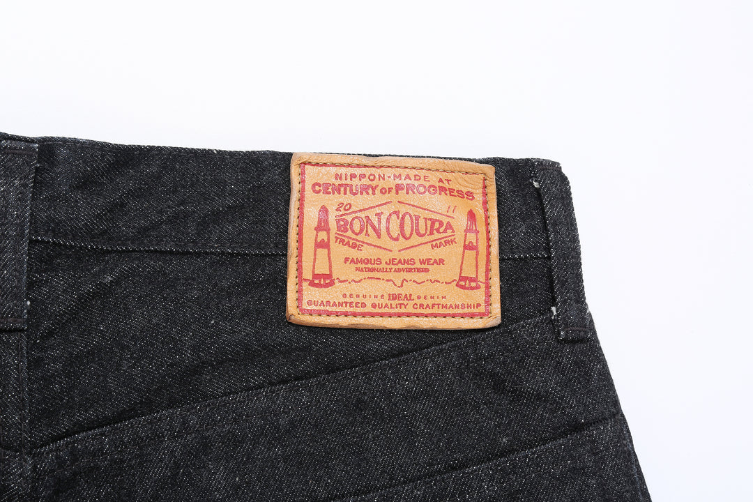 Boncoura 66 15oz Selvedge Black Denim - Modern Straight Fit