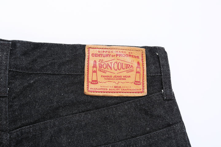 Boncoura 66 15oz Selvedge Black Denim - Modern Straight Fit