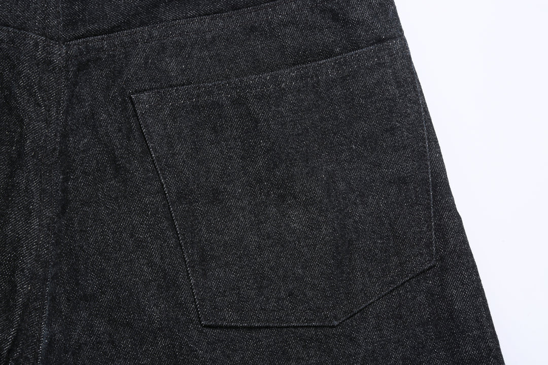 Boncoura 66 15oz Selvedge Black Denim - Modern Straight Fit