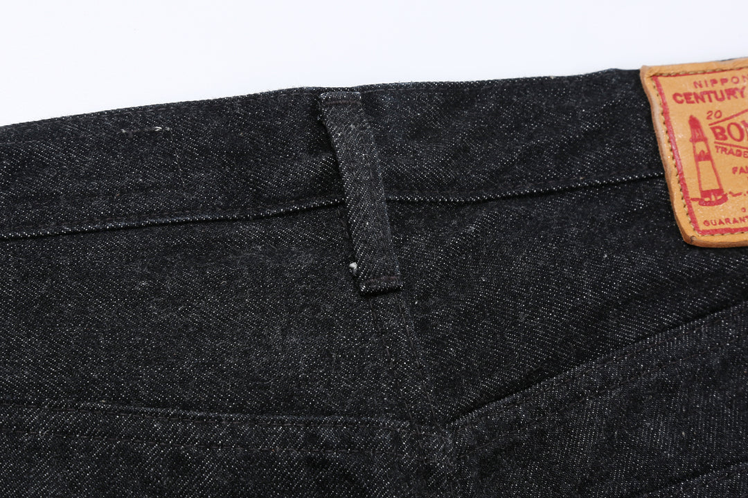 Boncoura 66 15oz Selvedge Black Denim - Modern Straight Fit