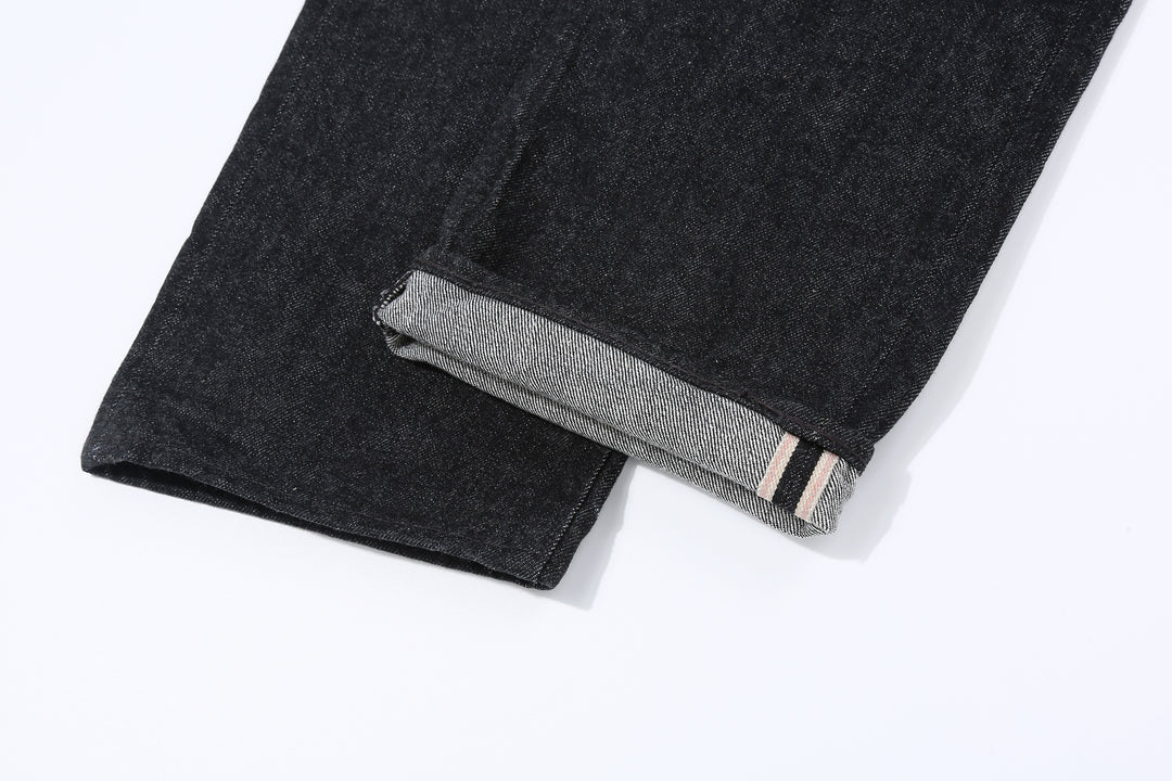 Boncoura 66 15oz Selvedge Black Denim - Modern Straight Fit