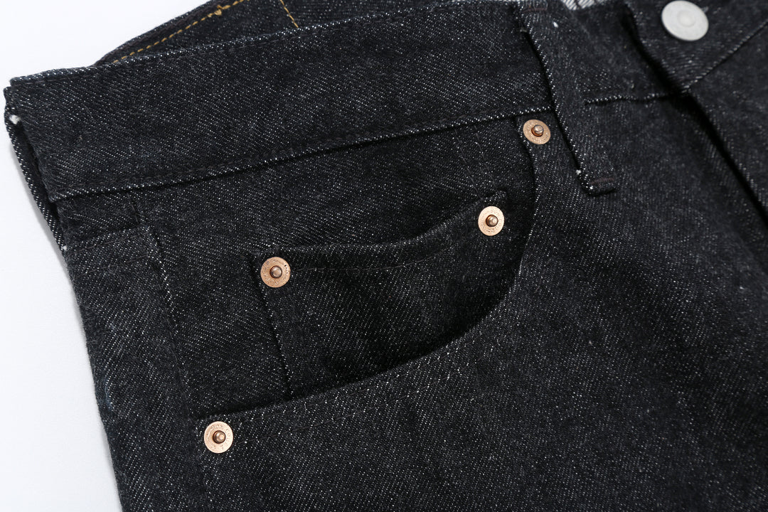 Boncoura 66 15oz Selvedge Black Denim - Modern Straight Fit
