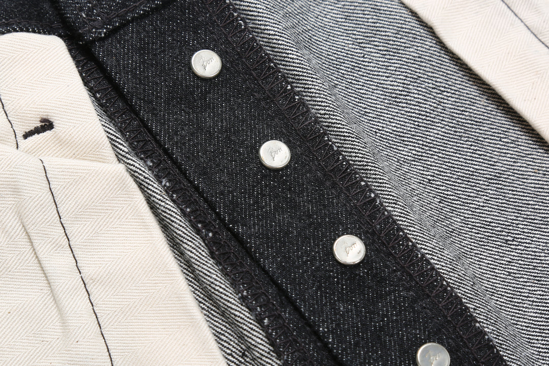 Boncoura 66 15oz Selvedge Black Denim - Modern Straight Fit