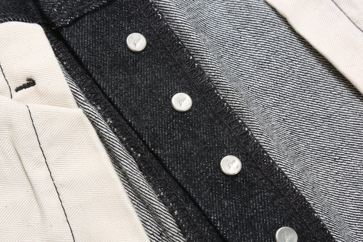 Boncoura 66 15oz Selvedge Black Denim - Modern Straight Fit