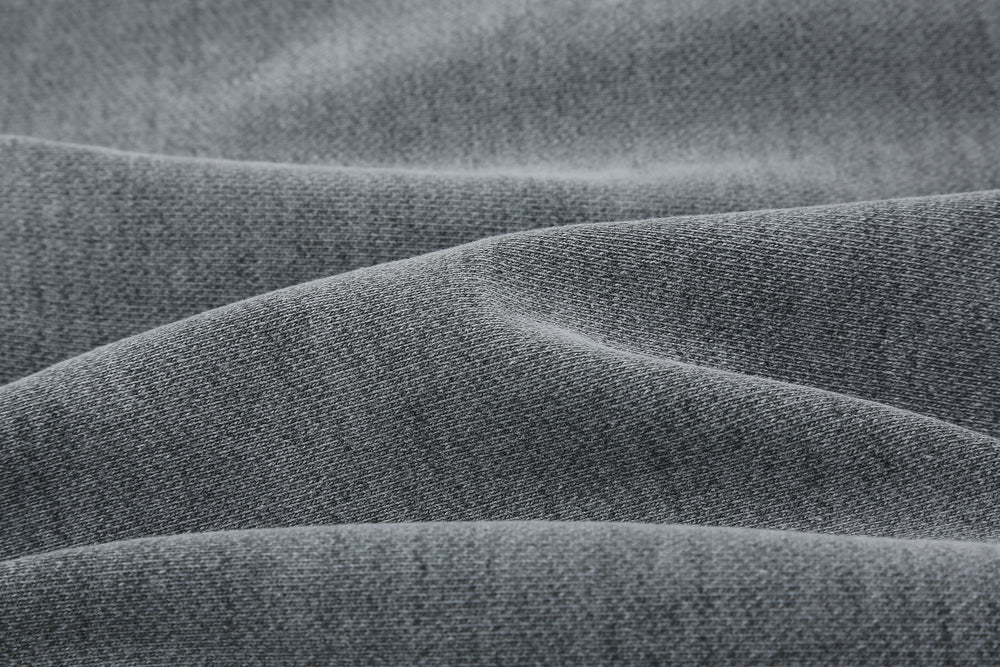 Sugar & Co SGR-RS01 reverse sweatshirt faded black fabric close up