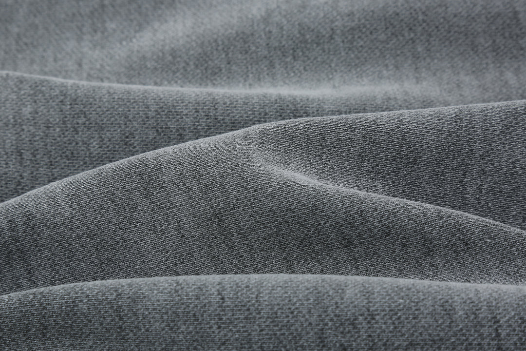 Sugar & Co SGR-RS01 reverse sweatshirt faded black fabric close up