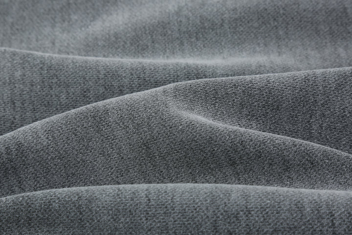 Sugar & Co SGR-RS01 reverse sweatshirt faded black fabric close up