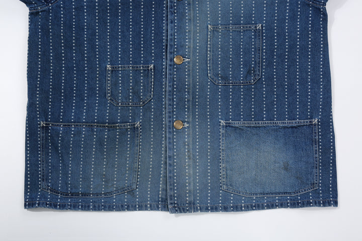 Fullcount 2051HW Indigo Wabash Chore Jacket - Vintage Wash
