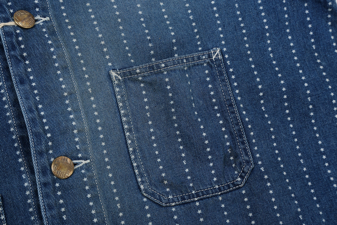 Fullcount 2051HW Indigo Wabash Chore Jacket - Vintage Wash