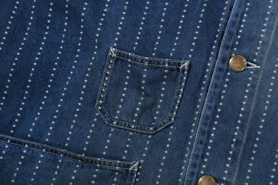 Fullcount 2051HW Indigo Wabash Chore Jacket - Vintage Wash
