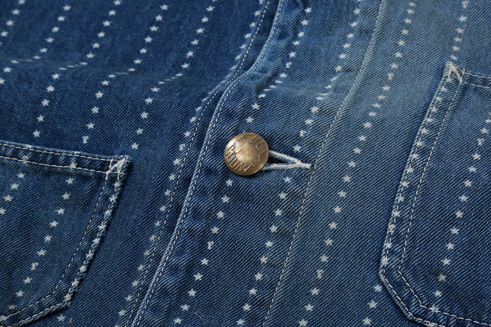 Fullcount 2051HW indigo wabash chore jacket used wash workwear denim jacket Japan button