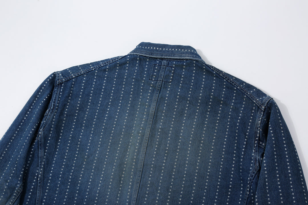 Fullcount 2051HW Indigo Wabash Chore Jacket - Vintage Wash
