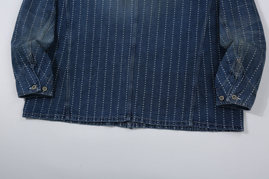 Fullcount 2051HW Indigo Wabash Chore Jacket - Vintage Wash