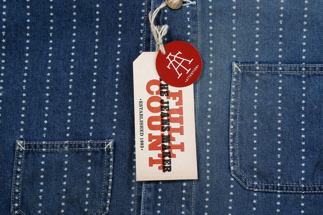 Fullcount 2051HW Indigo Wabash Chore Jacket - Vintage Wash