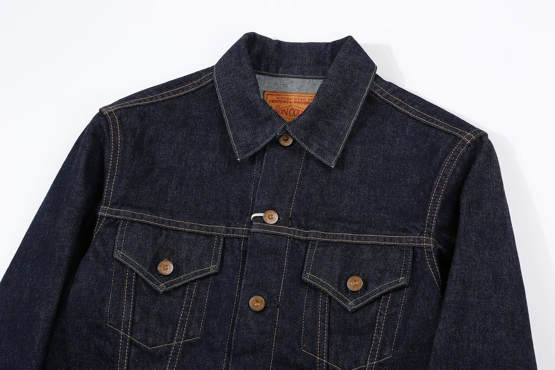 boncoura 15oz selvedge denim type 3 jacket indigo made in japan
