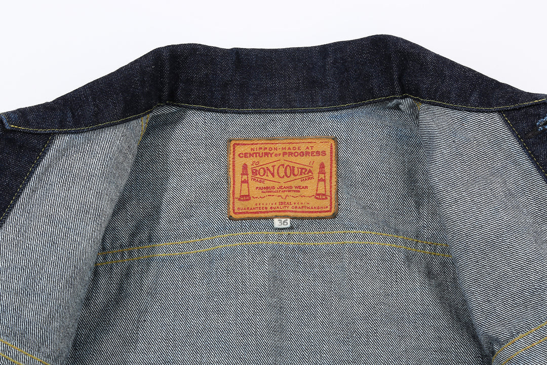 boncoura 15oz selvedge denim type 3 jacket indigo made in japan