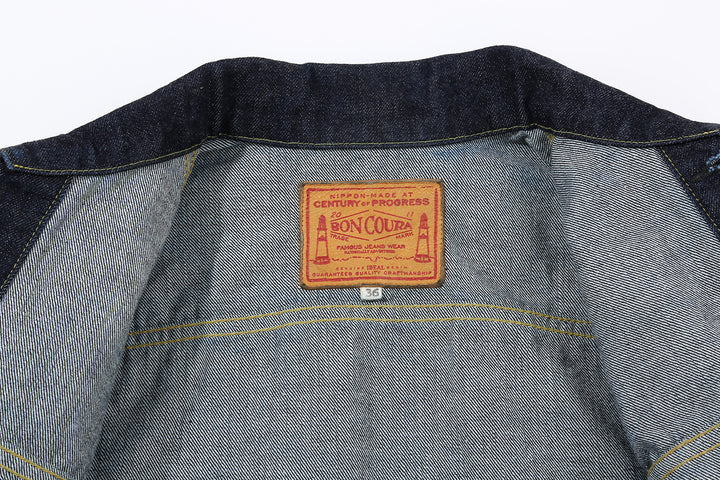 boncoura 15oz selvedge denim type 3 jacket indigo made in japan