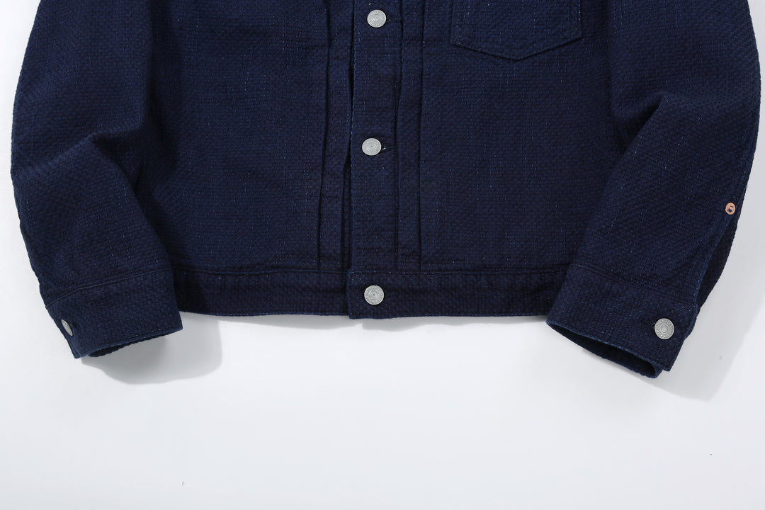 Omoto Denim 3121 "Ori-Sashi" Indigo Sashiko Type 1 Jacket