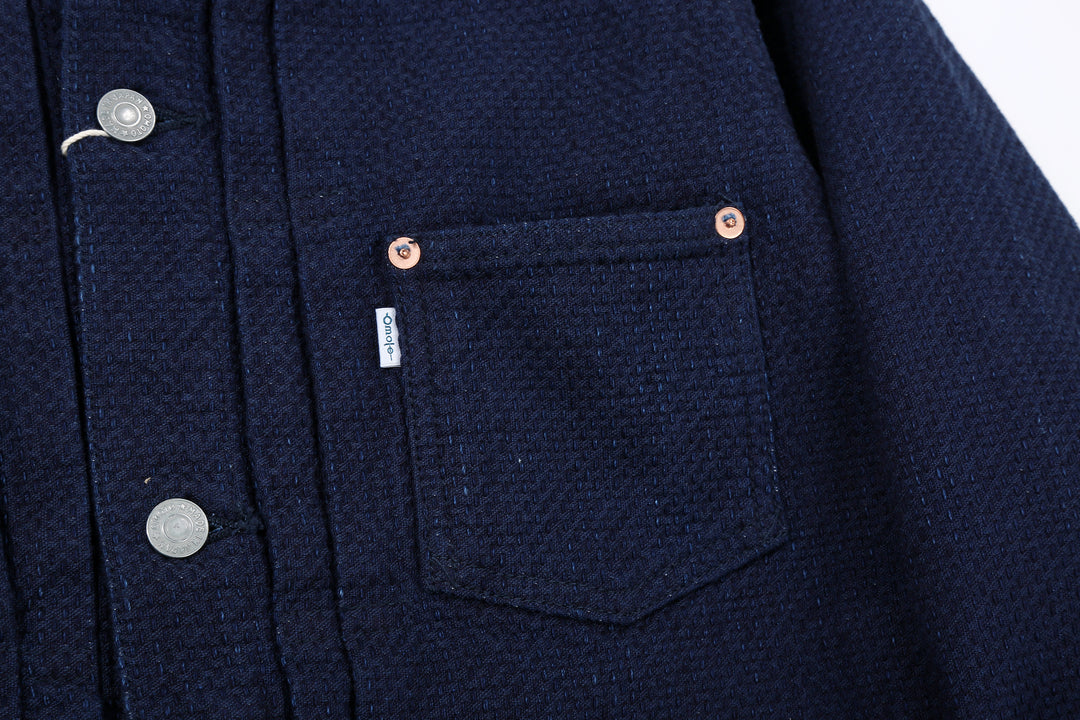 Omoto Denim 3121 "Ori-Sashi" Indigo Sashiko Type 1 Jacket
