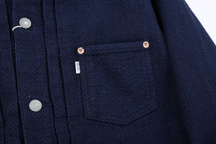 Omoto Denim 3121 "Ori-Sashi" Indigo Sashiko Type 1 Jacket