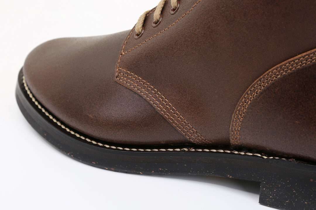 Skoob Infantry Service Boots Horween waxed flesh leather stitch work 