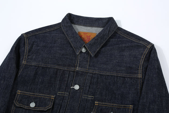 Omoto Denim 3215 13.5oz selvedge Type 2 denim jacket made in Japan detail