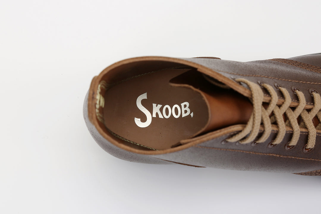 Skoob SKB-002SP "Infantry" Horween Waxed Flesh Leather M-43 Boots  - Limited Edition Brown