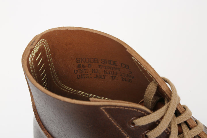 Skoob SKB-002SP "Infantry" Horween Waxed Flesh Leather M-43 Boots  - Limited Edition Brown
