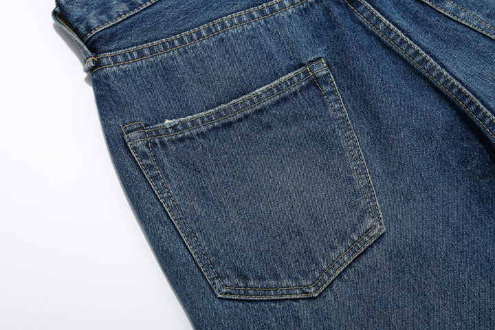 Brú na Bóinne 7776A 13.5oz Selvedge Denim - Patchwork Vintage Wash Made in Japan Back Left Pocket