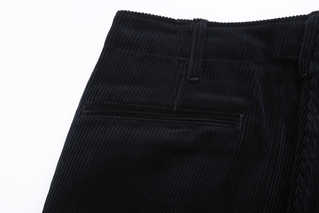 Boncoura 8W "kōruten" Corduroy 41 Trousers - Navy