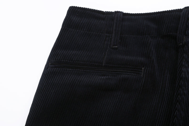 Boncoura 8W "kōruten" Corduroy 41 Trousers - Navy
