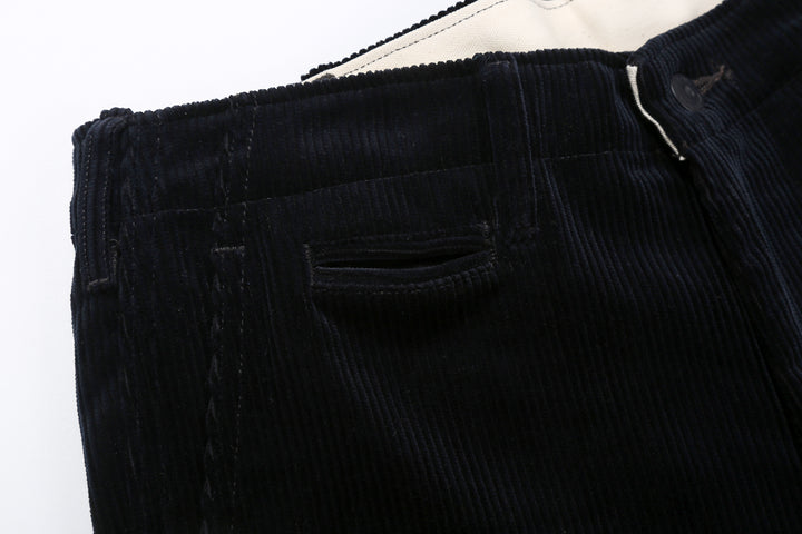 boncoura 8 wale corduroy 41 trousers navy made in japan