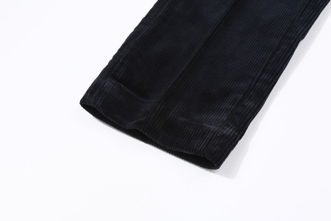 Boncoura 8W "kōruten" Corduroy 41 Trousers - Navy