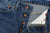 Brú na Bóinne 7776A 13.5oz Selvedge Denim - Patchwork Vintage Wash Made in Japan Buttons Close Up