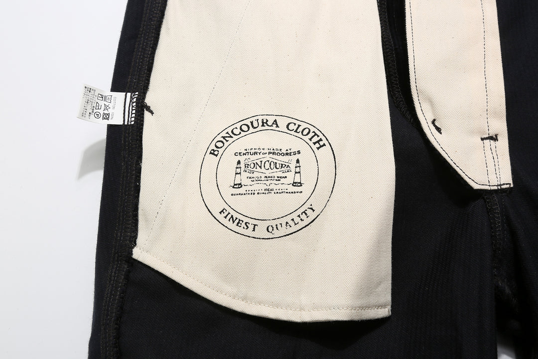 Boncoura 8W "kōruten" Corduroy 41 Trousers - Navy