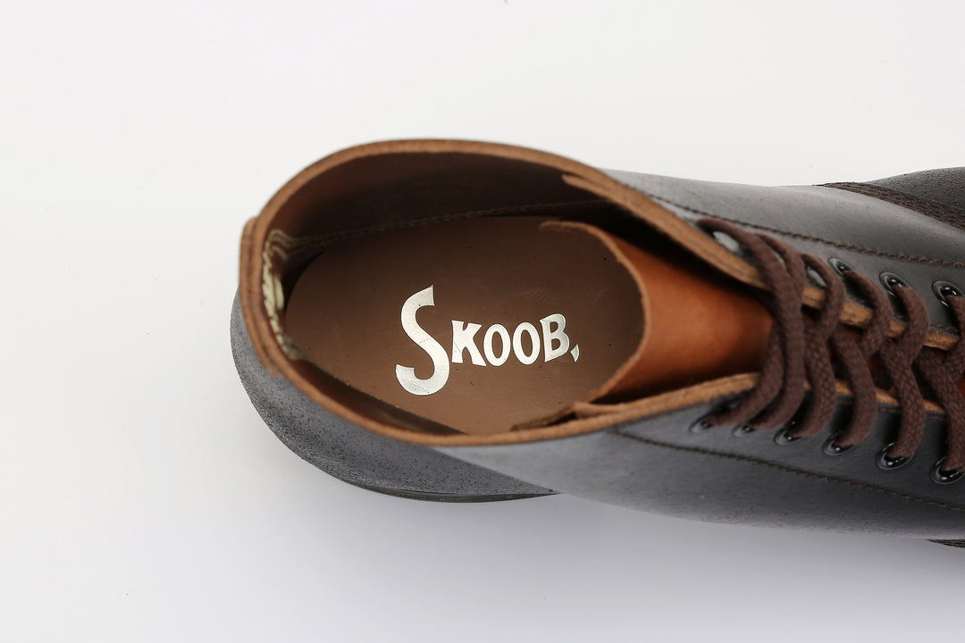 Skoob Infantry M-43 boots Horween waxed flesh leather black inner