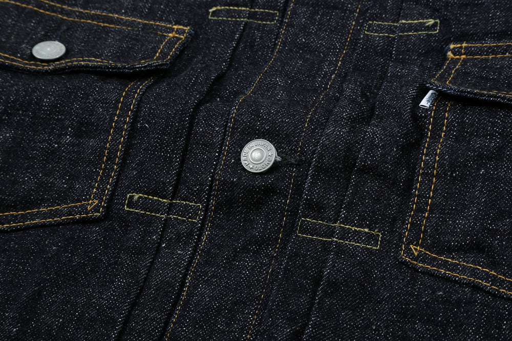 Omoto Denim 3211 15.5oz slub nep selvedge Type 2 denim jacket Japan button