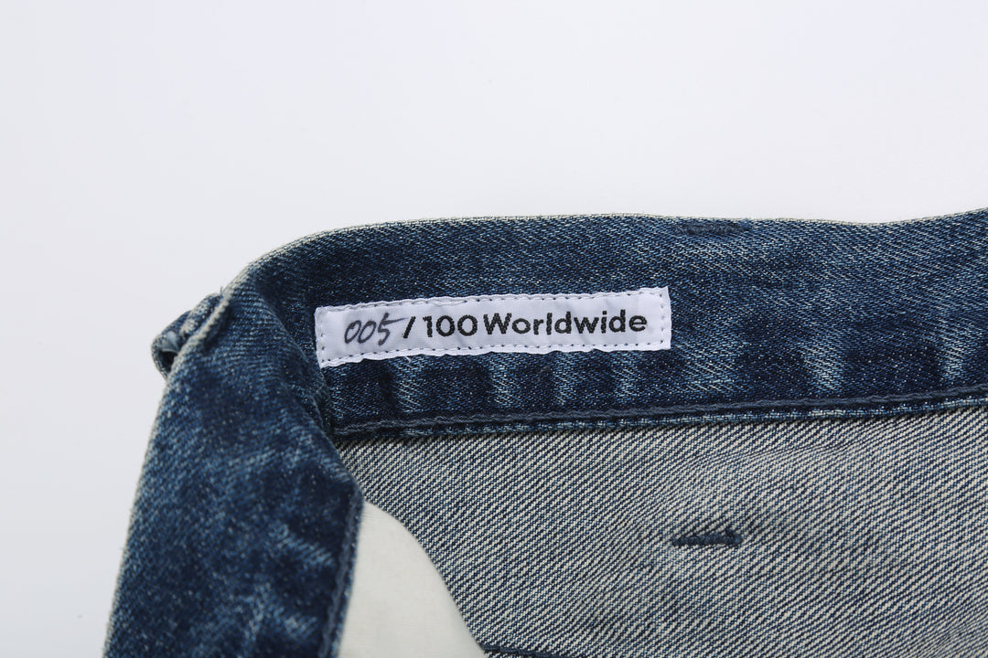 Brú na Bóinne 7777A 13.5oz Selvedge Denim - Patchwork Vintage Wash Wide Tapered Fit Made in Japan Label