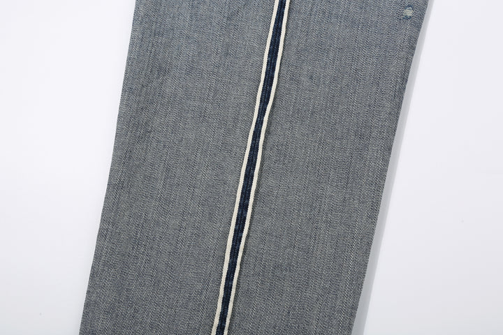Brú na Bóinne 7777A 13.5oz Selvedge Denim - Patchwork Vintage Wash Wide Tapered Fit Made in Japan Selvedge 