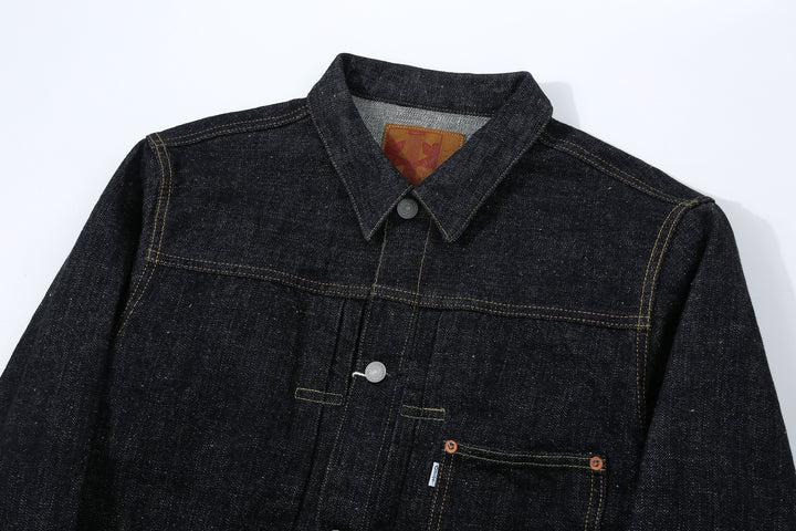 Omoto Denim 3111 15.5oz slub nep selvedge Type 1 denim jacket Japan detail