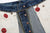 Brú na Bóinne 7772A 13.5oz Selvedge Denim - Midnight Flowers Vintage Wash Buttons Reverse Side
