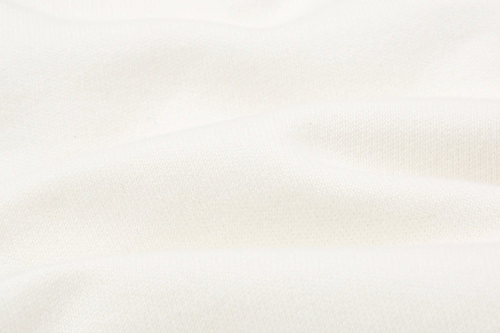 Un-Useless 170401 inlay knit crew neck sweatshirt made in Japan cotton knit fabric close up